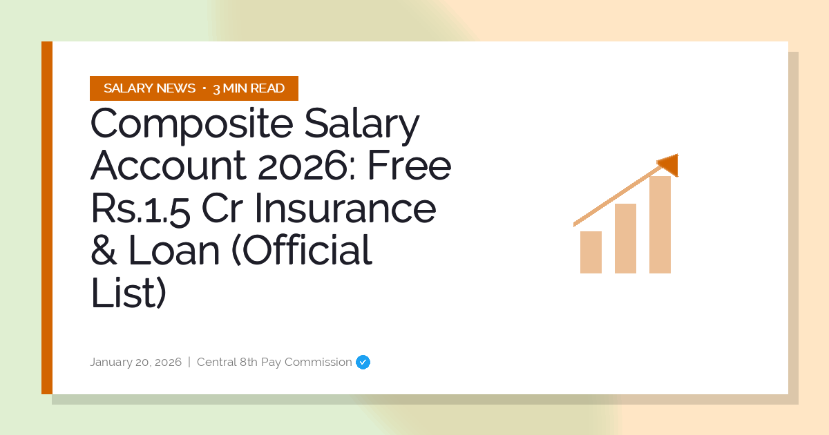 Composite Salary Account 2026: Free Rs.1.5 Cr Insurance & Loan (Official List)