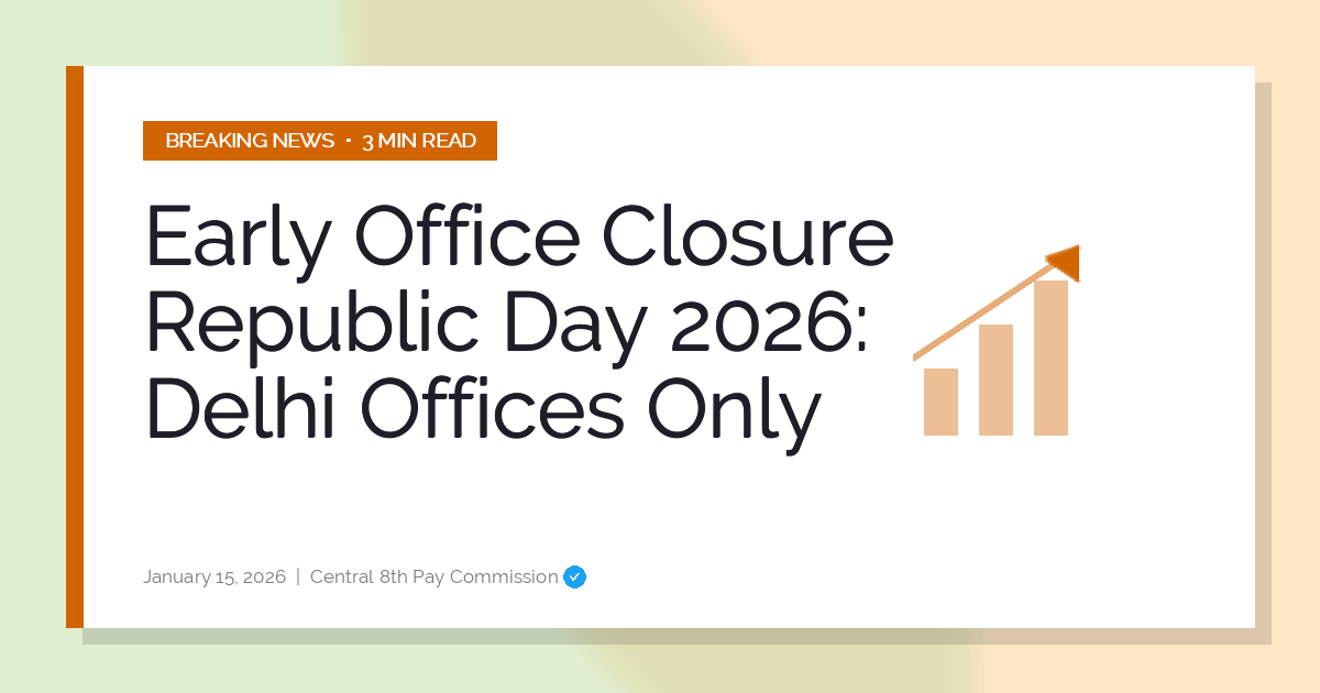 Early Office Closure Republic Day 2026: Delhi Offices Only
