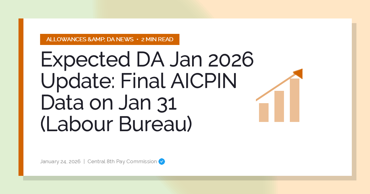 Expected DA Jan 2026 Update: Final AICPIN Data on Jan 31 (Labour Bureau)