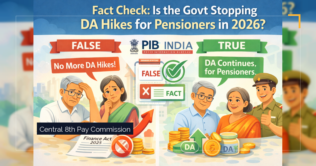 Fact Check: Is the Govt Stopping DA Hikes for Pensioners in 2026?