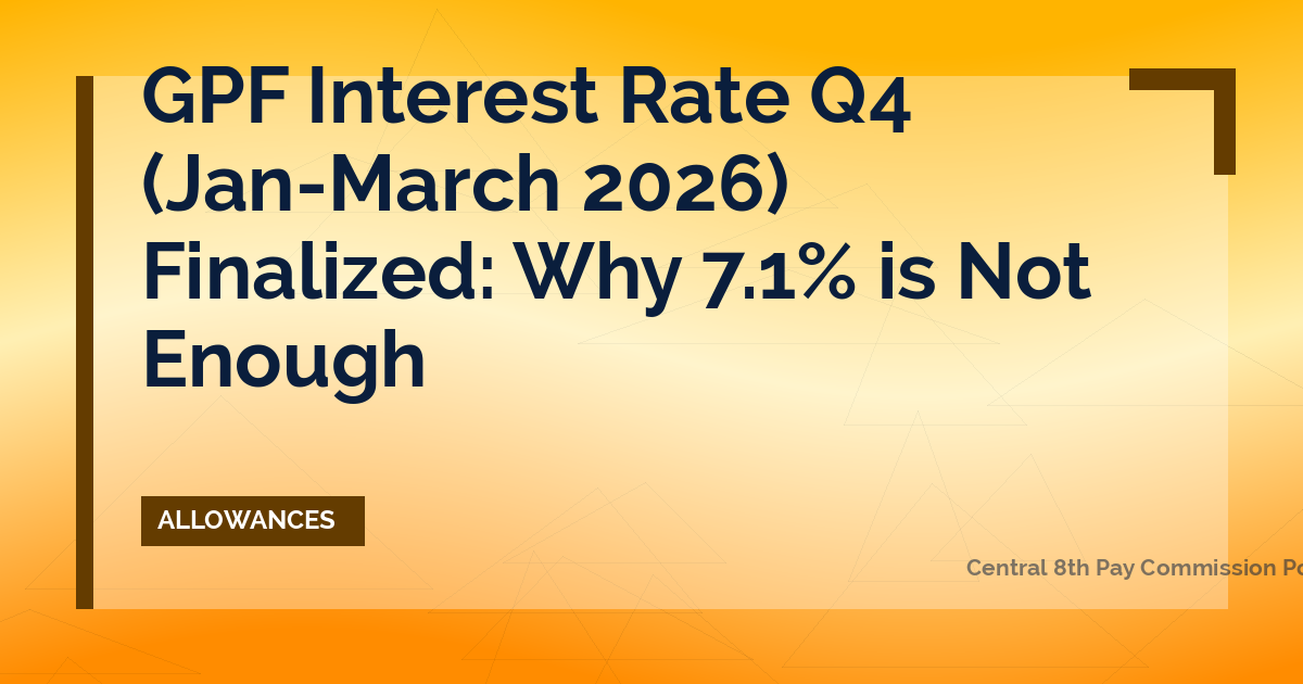 GPF Interest Rate Q4 (Jan-March 2026) Finalized: Why 7.1% is Not Enough