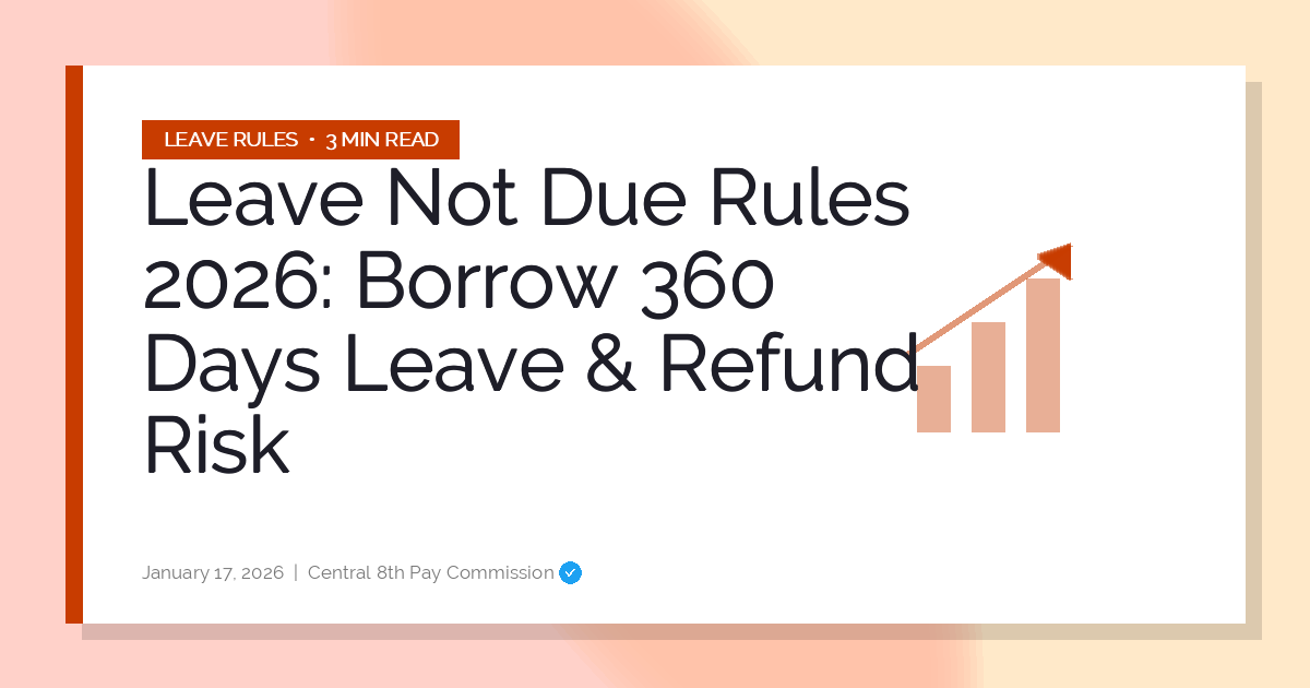 Leave Not Due Rules 2026: Borrow 360 Days Leave & Refund Risk