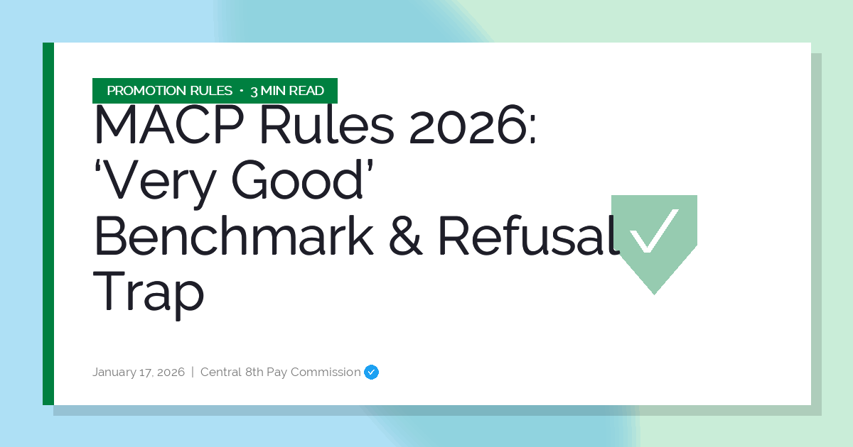 MACP Rules 2026: ‘Very Good’ Benchmark & Refusal Trap