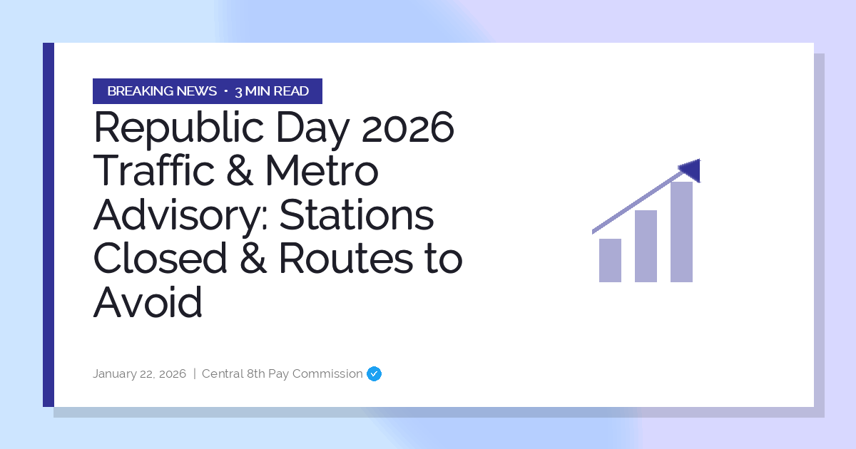 Republic Day 2026 Traffic & Metro Advisory: Stations Closed & Routes to Avoid